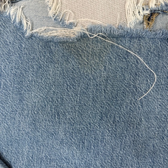 American Eagle Super High Rise Baggy Wide Leg Regular Medium Bright Indigo 6 - Picture 4 of 10